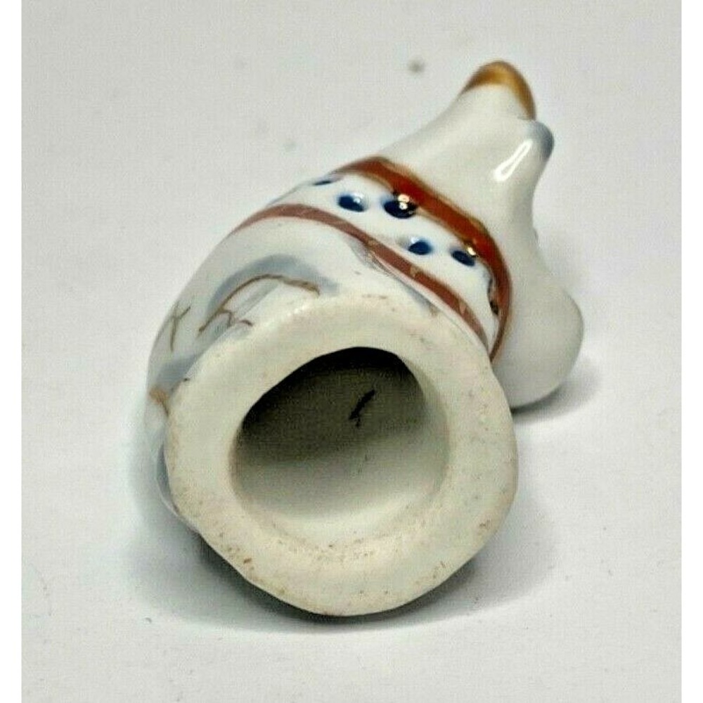 Vintage Chinese Hand Painted Zodiac Animal Shaped Thimble Porcelain "Ox" U185 - Picture 3 of 3